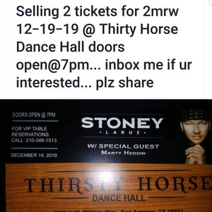 Tickets 4 STONEY LARUE W/SPECIAL GUEST